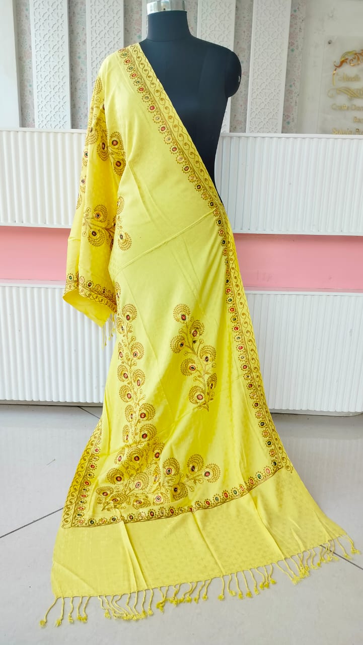 Arrival of Fancy Woolen Winter Wear Embroidered Stoles 2
